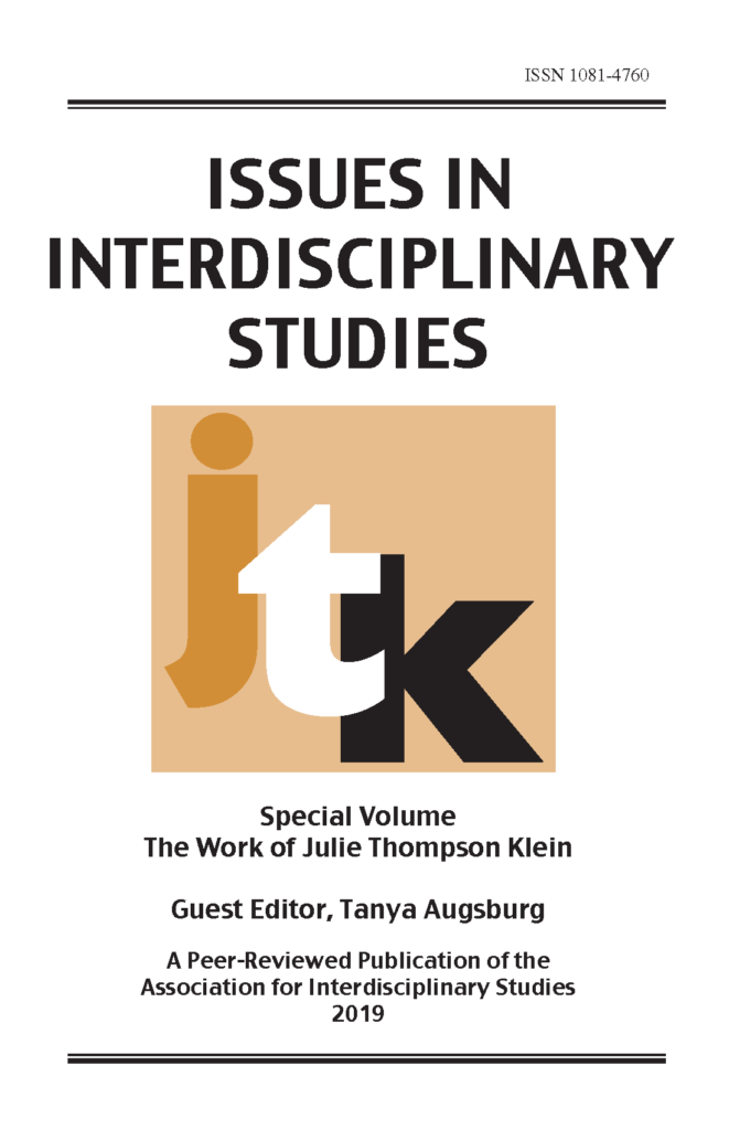 Volume 37 Number 2 (2019) – Association For Interdisciplinary Studies